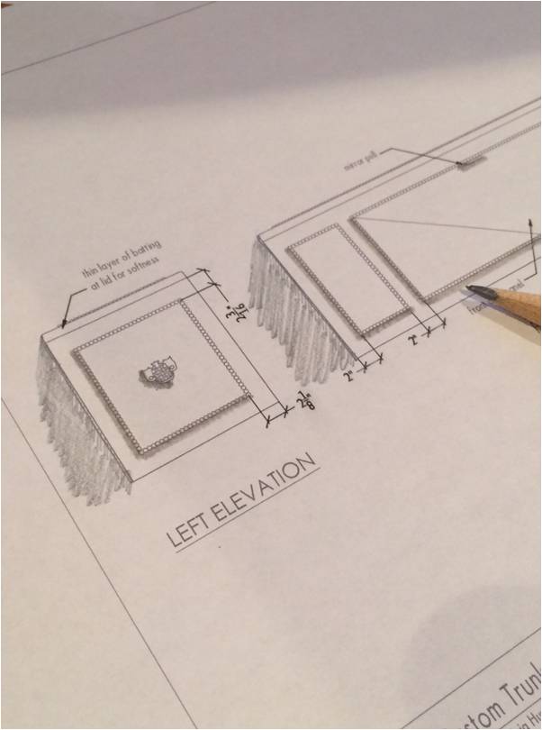 huntley & co. interior design, dc interior designer, custom furniture, cad drawing, sketching