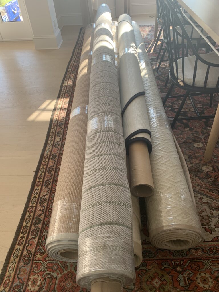 rugs ready to be installed at huntley & co. bay ridge project