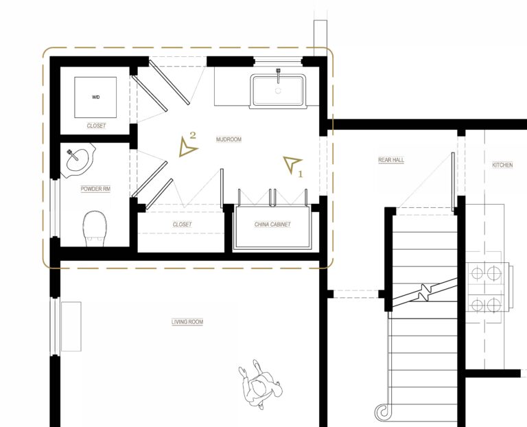 floorplan of Hillcrest residence by Huntley & Co.