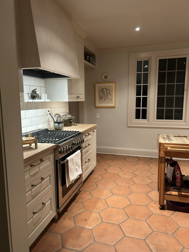 Hillcrest kitchen view of the range and large window