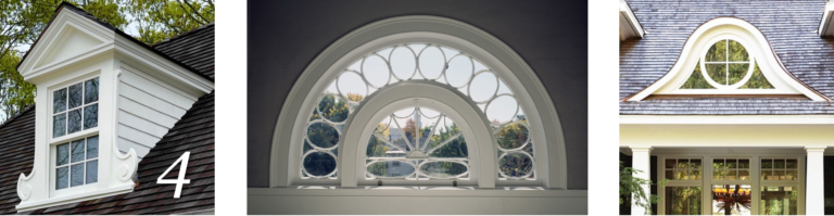 gabled dormer, lunette, eyebrow windows